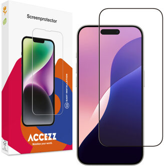 Accezz Gehard Glas Full Cover Screenprotector voor de Apple iPhone 16 Pro Max / 17 Pro Max Transparant