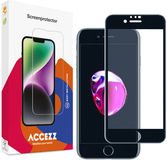 Accezz Gehard Glas Full Cover Screenprotector voor de Apple iPhone SE (2022 / 2020) / 8 / 7 / 6(s) Transparant