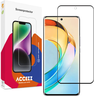 Accezz Gehard Glas Full Cover Screenprotector voor de Honor Magic 6 Lite Transparant