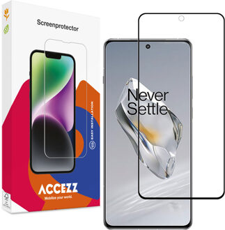 Accezz Gehard Glas Full Cover Screenprotector voor de OnePlus 12 Transparant