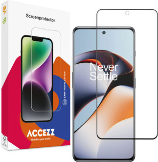 Accezz Gehard Glas Full Cover Screenprotector voor de OnePlus 12R Transparant