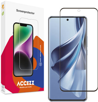 Accezz Gehard Glas Full Cover Screenprotector voor de Oppo Reno 10 / 10 Pro Transparant