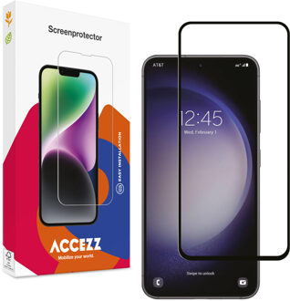 Accezz Gehard Glas Full Cover Screenprotector voor de Samsung Galaxy A54 (5G) / S23 FE Transparant