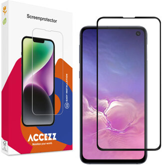 Accezz Gehard Glas Full Cover Screenprotector voor de Samsung Galaxy S10 Transparant