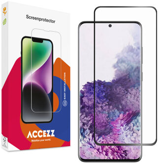 Accezz Gehard Glas Full Cover Screenprotector voor de Samsung Galaxy S20 Plus Transparant