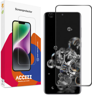 Accezz Gehard Glas Full Cover Screenprotector voor de Samsung Galaxy S20 Ultra Transparant
