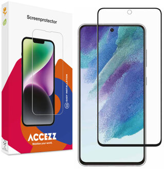 Accezz Gehard Glas Full Cover Screenprotector voor de Samsung Galaxy S21 FE Transparant