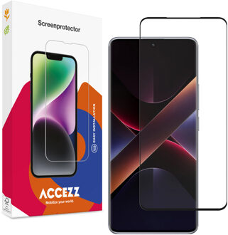 Accezz Gehard Glas Full Cover Screenprotector voor de Xiaomi Poco X7 Transparant