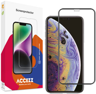 Accezz Gehard Glas Full Cover Screenprotector voor iPhone 11 Pro Max / Xs Max Transparant