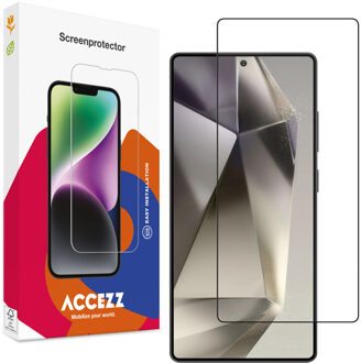 Accezz Gehard Glas Full Cover voor Samsung Galaxy S25 Ultra Smartphone screenprotector Transparant