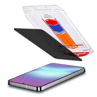 Accezz Gehard Glas Privacy Screenprotector + Applicator voor de Samsung Galaxy A57 (5G) Transparant
