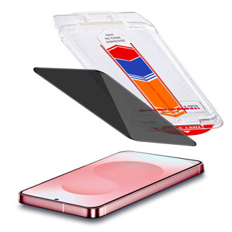 Accezz Gehard Glas Privacy Screenprotector + Applicator voor de Samsung Galaxy S26 Transparant