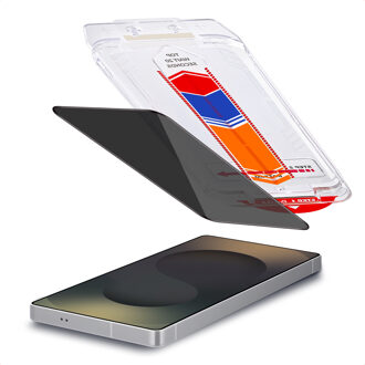 Accezz Gehard Glas Privacy Screenprotector + Applicator voor de Samsung Galaxy S26 Ultra Transparant