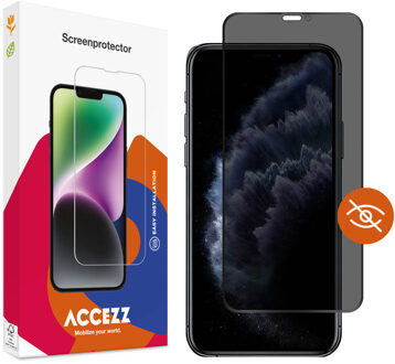 Accezz Gehard Glas Privacy Screenprotector voor de Apple iPhone 11 Pro / Xs / X Transparant