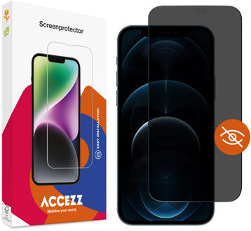 Accezz Gehard Glas Privacy Screenprotector voor de Apple iPhone 12 Pro Max Transparant