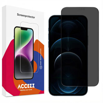 Accezz Gehard Glas Privacy Screenprotector voor de Apple iPhone 12 (Pro) Transparant