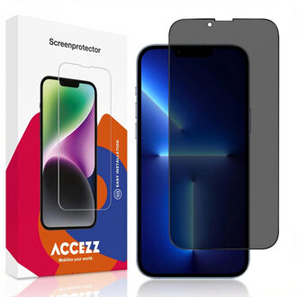 Accezz Gehard Glas Privacy Screenprotector voor de Apple iPhone 13 Pro Max / 14 Plus Transparant