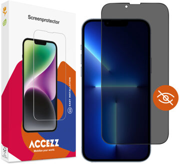 Accezz Gehard Glas Privacy Screenprotector voor de Apple iPhone 13 Pro Max / 14 Plus Transparant