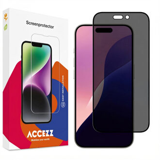 Accezz Gehard Glas Privacy Screenprotector voor de Apple iPhone 16 Pro Max / 17 Pro Max Transparant