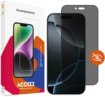 Accezz Gehard Glas Privacy Screenprotector voor de Apple iPhone Air Transparant