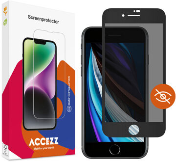Accezz Gehard Glas Privacy Screenprotector voor de Apple iPhone SE (2022 / 2020) Transparant