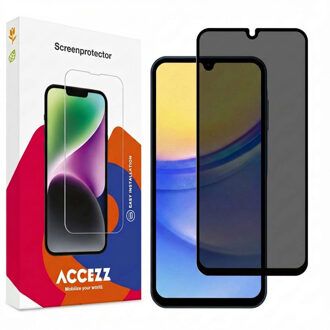 Accezz Gehard Glas Privacy Screenprotector voor de Samsung Galaxy A15 (5G/4G) Transparant