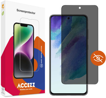 Accezz Gehard Glas Privacy Screenprotector voor de Samsung Galaxy S21 FE Transparant