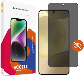 Accezz Gehard Glas Privacy Screenprotector voor de Samsung Galaxy S25 Plus Transparant