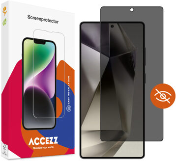 Accezz Gehard Glas Privacy Screenprotector voor de Samsung Galaxy S25 Ultra Transparant