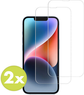 Accezz Gehard Glas Screenprotector 2-pack voor de Apple iPhone 13 / 13 Pro / 14 / 16e Transparant
