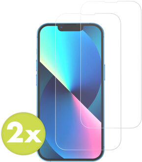 Accezz Gehard Glas Screenprotector 2-pack voor de Apple iPhone 13 Mini Transparant