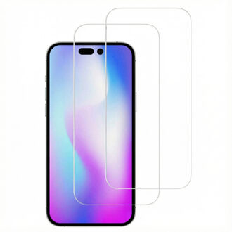 Accezz Gehard Glas Screenprotector 2-pack voor de Apple iPhone 14 Pro Transparant