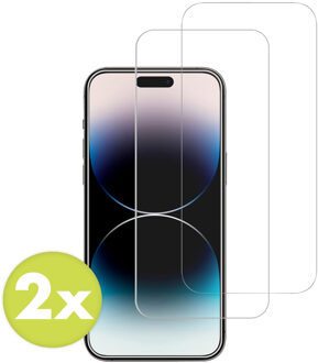 Accezz Gehard Glas Screenprotector 2-pack voor de Apple iPhone 15 Plus / 15 Pro Max / 16 Plus Transparant