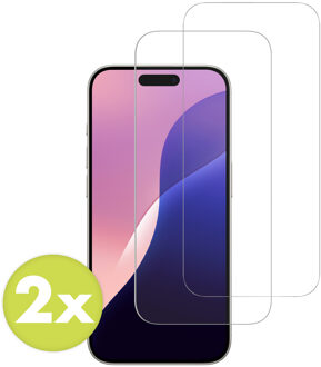 Accezz Gehard Glas Screenprotector 2-pack voor de Apple iPhone 16 Pro Max / 17 Pro Max Transparant