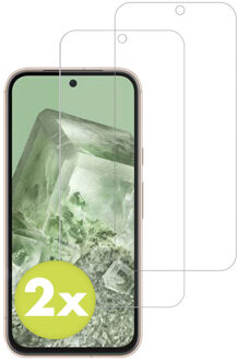 Accezz Gehard Glas Screenprotector 2-pack voor de Google Pixel 8a Transparant