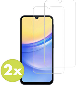 Accezz Gehard Glas Screenprotector 2-pack voor de Samsung Galaxy A15 (5G/4G) Transparant