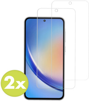 Accezz Gehard Glas Screenprotector 2-pack voor de Samsung Galaxy A35 / A55 Transparant