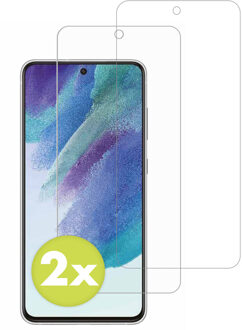 Accezz Gehard Glas Screenprotector 2-pack voor de Samsung Galaxy S21 FE Transparant