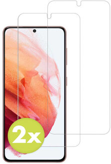 Accezz Gehard Glas Screenprotector 2-pack voor de Samsung Galaxy S21 Transparant