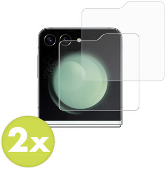 Accezz Gehard Glas Screenprotector 2-pack voor de Samsung Galaxy Z Flip 5 / 6 / 7 FE Transparant