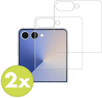 Accezz Gehard Glas Screenprotector 2-pack voor de Samsung Galaxy Z Flip 7 Transparant
