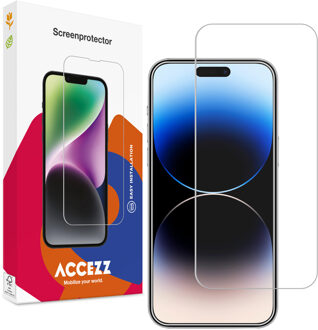 Accezz Gehard Glas Screenprotector iPhone 15 / 15 Pro Smartphone screenprotector Transparant