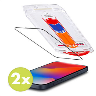 Accezz Gehard Glas Screenprotector met Applicator - 2-pack voor de Apple iPhone 17 Transparant