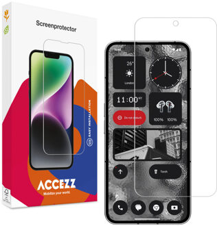 Accezz Gehard Glas Screenprotector Nothing Phone (2) Smartphone screenprotector Transparant