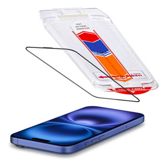 Accezz Gehard Glas Screenprotector + Applicator voor de Apple iPhone 16 Plus / 15 Plus Transparant