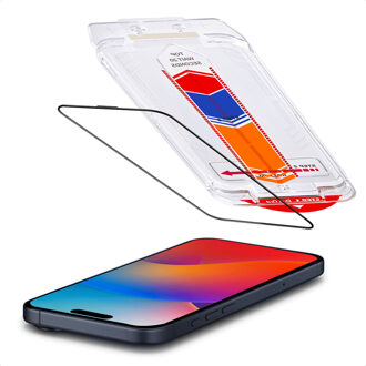 Accezz Gehard Glas Screenprotector + Applicator voor de Apple iPhone 17 Pro Max Transparant