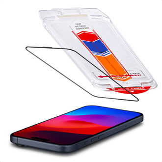 Accezz Gehard Glas Screenprotector + Applicator voor de Apple iPhone 17 Pro Transparant