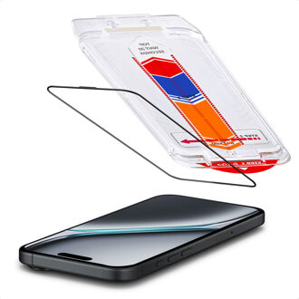 Accezz Gehard Glas Screenprotector + Applicator voor de Apple iPhone 17 Transparant