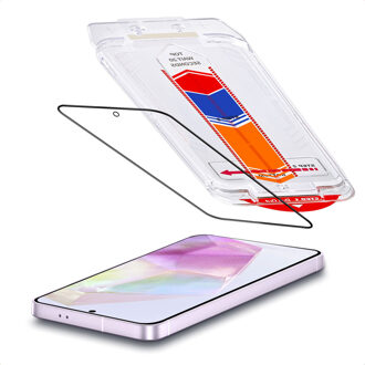 Accezz Gehard Glas Screenprotector + Applicator voor de Samsung Galaxy A35 Transparant