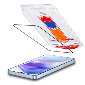 Accezz Gehard Glas Screenprotector + Applicator voor de Samsung Galaxy A55 Transparant